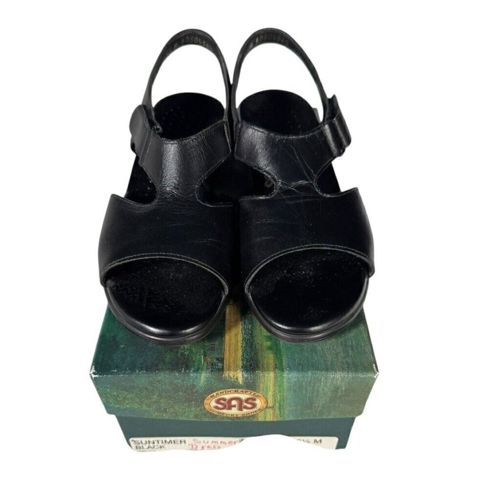 SAS Women's Sz 6.5 M Suntimer Black Sandals Brand